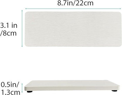 NiuYichee 2-Pack Water Absorbing Stone Trays for Sink, Quick-Drying Diatomite Tray, Bathroom Soap Dish, Absorbent Stone Soap Tray, Dish Soap Holder, White (8.66 x 3.15 Inches)