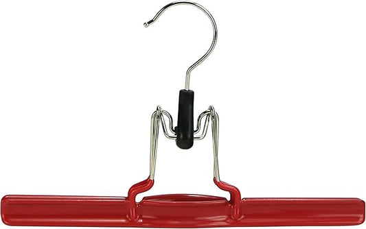 Mawa by Reston Lloyd Non-Slip Space-Saving Clothes Hanger with Clamp for Pants and Skirts, Style M/26, 1-Piece,Red