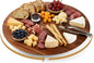 18" Acacia Wood Turntable Organizer | Lazy Susan for Table Top, Cabinet or Pantry | Wooden Rotating Tray for Kitchen Countertop, Durable, Easy to Clean, No Assembly Needed