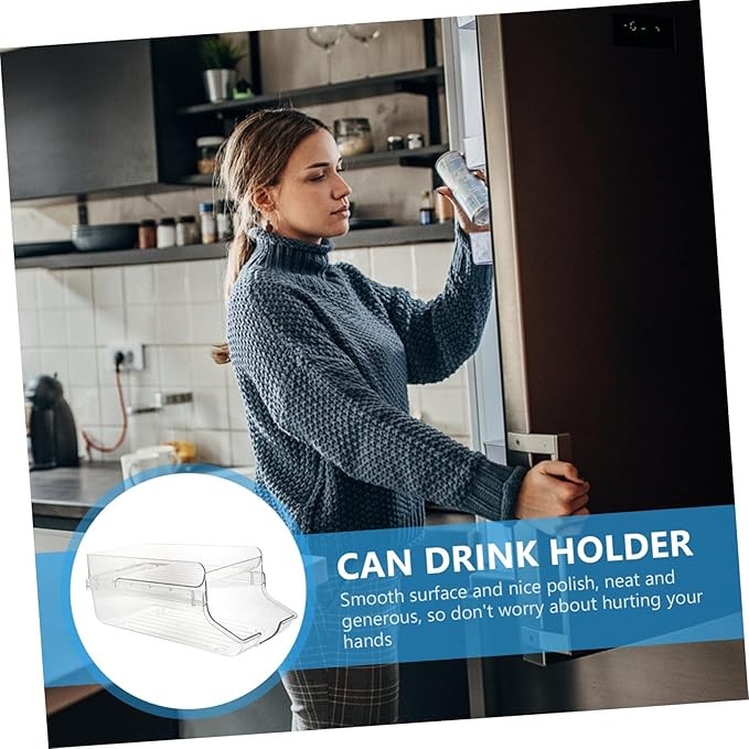 Double Refrigerator Can Organizer Beverage Can Dispenser Stand for Fridge