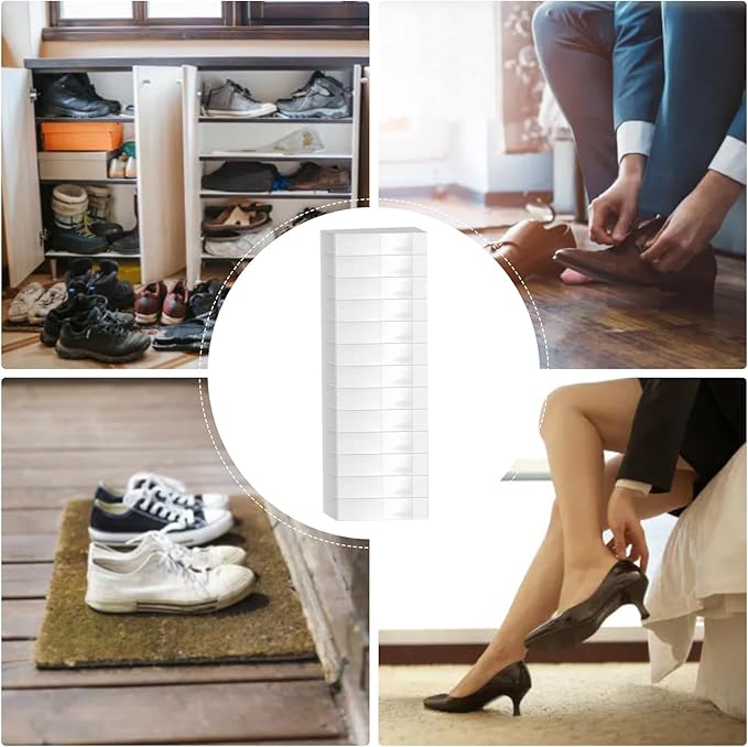 Over Door Shoe Organizer - 26 Pockets Hangable Holder, Clear Foldable Shoe Rack Door, For Footwear, Boots, Sneakers, High Heels, Entryway, Closet, Bedroom | Space-Saving, Home Storage