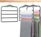 Closet Organizers and Storage, Magic Pants Hangers Space Saving, 4 Tiers Skirt Hangers, Jean Scarf Hangers, Closet Organizer Clothes Hangers, College Dorm Essentials Apartment Essentials-2 Pack