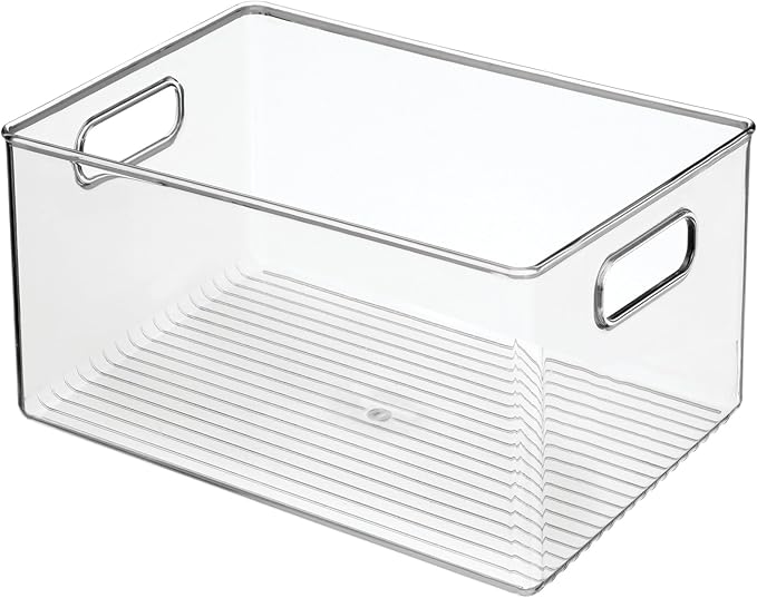 iDesign Recycled Plastic Pantry Storage Bin – Linus Collection - Clear