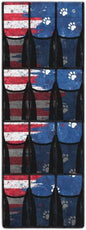 American Flag Over Door Organizer for Stuffies Collapsible Back of Door Shoe Organizer Large Capacity 4 Shelf 12 Clear Pockets Hanging Storage Bag for Shoes Cell Phones Belts Cookies