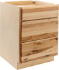 Quicklock RTA (Ready-to-Assemble) | Base Kitchen Cabinets - Shaker Style | Made in America (Rustic Hickory, 24" W x 34.5" H x 24" D 3 Drawer Pots and Pans)