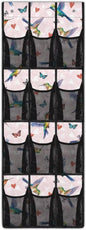 Hummingbird 12 Pockets Over the Door Shoe Organizer,Hanging Shoe Organizer for Door with 12 Mesh Pockets, Large Capacity Shoe Hanging Storage Bag,Headphone Storage Classroom