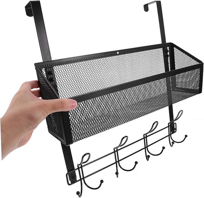 Over Door Organizer Multi Layer Storage Rack for Bathroom Kitchen Bedroom No Drill Installation Stylish Design for Maximized Space for Towels Hats More