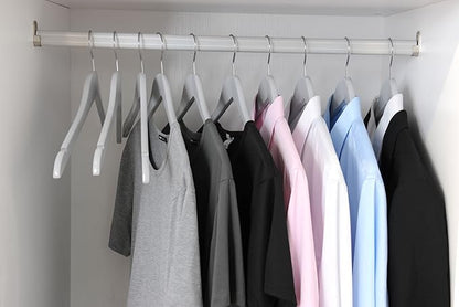 Quality Semi Curved Grey Wooden Suit Hangers, 80-Pack Smooth Finish Solid Wood Coat Hanger with Swivel Hook, Jacket, Pant, Dress Clothes Hangers Gray, 80