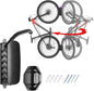 Swivel Bike Wall Mount, Vertical Bike Storage Rack, Space-Saving Hanger Hook for Garage & Apartment, Sturdy Holder Supports Up to 66 lbs, Scratch-Proof & Easy to Install