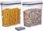 Cereal Containers Storage Set, Airtight Food Storage Container with Lid 2.5L,2PCS BPA-FREE Plastic Pantry Organization Canisters for Rice Cereal Flour Sugar Dry Food in Kitchen…