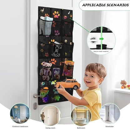 Generic Colorful Dog Claw Over The Door Pantry Organizer Space-Saving Over The Door Shoe Storage Organizer Bringing Convenience to Life and Work It Is Suitable for Renters Women Men