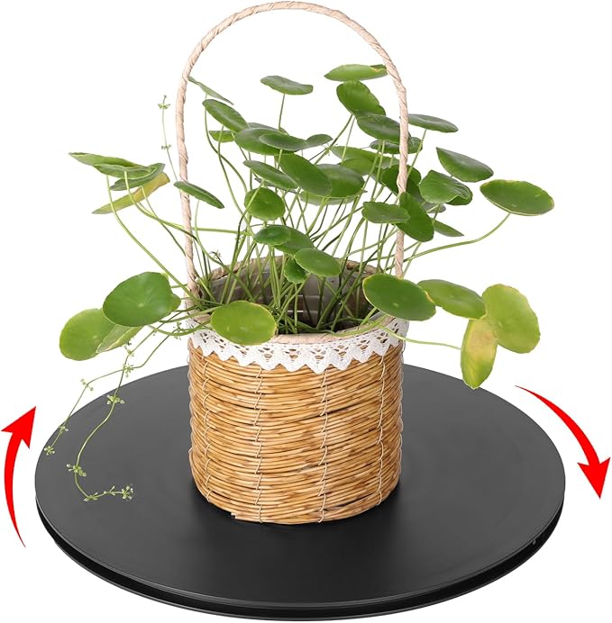 ZZRANYE 14 Inch Heavy Duty Rotating Swivel Stand - 360 Degree Rotating Lazy Susan Base with Steel Ball Bearings for Model Base/Rotating Plants/Crafts Stand Monitor/TV/Monitors/Potted Plants