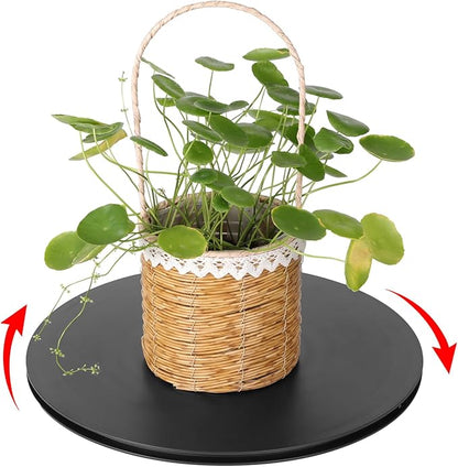 ZZRANYE 14 Inch Heavy Duty Rotating Swivel Stand - 360 Degree Rotating Lazy Susan Base with Steel Ball Bearings for Model Base/Rotating Plants/Crafts Stand Monitor/TV/Monitors/Potted Plants