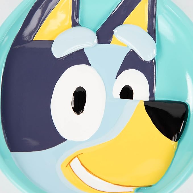 Jay Franco Bluey Soap Dish - Blue Resin Sponge Holder/Bar Soap Holder - Kids Bathroom Tray