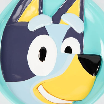 Jay Franco Bluey Soap Dish - Blue Resin Sponge Holder/Bar Soap Holder - Kids Bathroom Tray