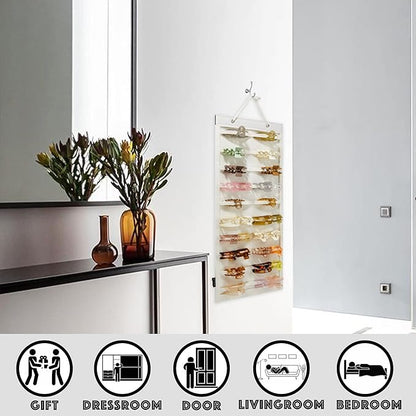 Hanging Hair Claw Clips Organizer, Claw Clips Organizers and Storage for Women Girls, Hair Claw Clips Holder for Wall, Door, Closet(NO ACCESSORIES INCLUDED)(Beige)