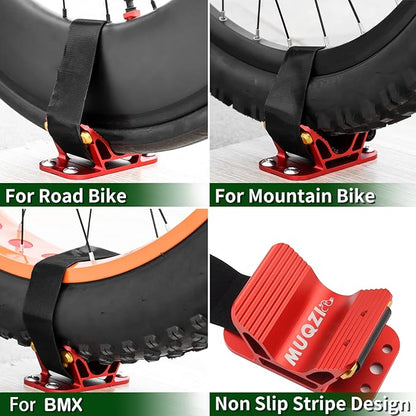 Rear Wheel Mount, Bike Car Roof Rack Carrier Bicycle Rear Wheel Rack Car Holder Stand Installation Mount, Red