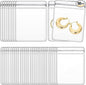50 Portable thick PVC pouches,for Jewelry Organizer Zipper Bags for Necklaces Bracelet Rings and Earrings