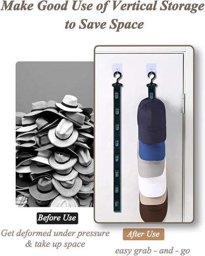 Hat Organizer for Baseball Caps, Hat Storagefor Closet Hook, Wall and Door Baseball Hat Organizer 1 Pack