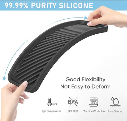 EG-SIPRO Silicone Sponge Holder,Kitchen Sink Organizer Tray Kitchen Soap Tray Soap Sponge Holder for Bathroom Counter Sponge Caddy Dish Soap for Scrubber,Soap Dispenser,Scouring Pad