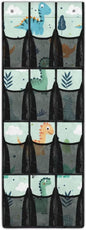 Dinosaur Over The Door Hanging Shoe Organizer,Door Back Organizer,Pantry Organizers and Storage,Spice Rack with 12 Mesh Large Pockets for Kitchen,Bathroom,Small Item Storage Bag