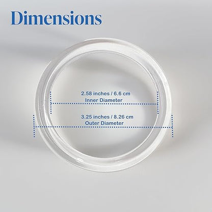 Clear Plastic Retail Scarf Rings - Round Fine Garment Hangers - 2.58" ID - 3.25" OD - 20 Pack