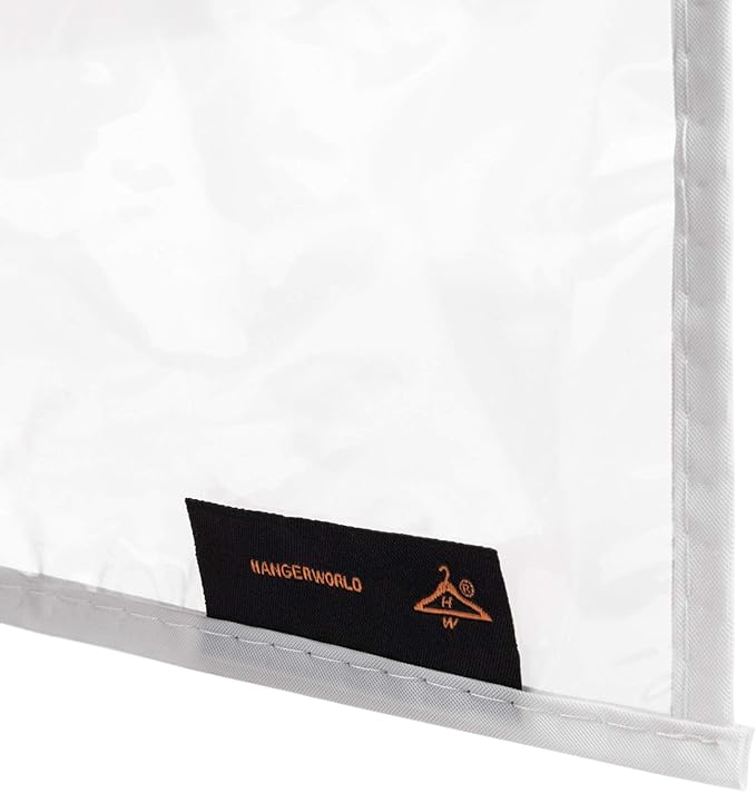 HANGERWORLD Clear 30inch Kids Clothes Carry Cover Protector Bags Baby Toddler - Showerproof, Acid Free, Transparent