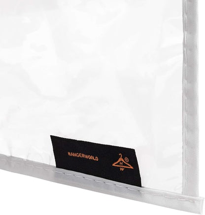 HANGERWORLD Clear 30inch Kids Clothes Carry Cover Protector Bags Baby Toddler - Showerproof, Acid Free, Transparent