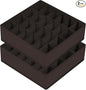 Joyoldelf Sock Organizer Drawer Organizer - 2 Packs Underwear Organizer, 24 Cells Collapsible Closet Organizers and Storage Sock Holders Organizers for Storing Socks, Ties, Belts (Brown), LF001Brown