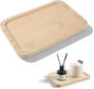 Small Bamboo Organizer Tray, Bamboo Tray for Counter Toilet Tank Trays Narrow Bathroom Counter Trays for Organizing and Home Decor, 8.6l X 5.9w X 0.47h Inch