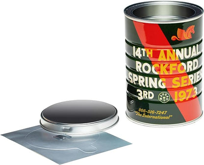 Retro Tin Can, Studio MPLS Designs, Collectable, Peel & Stick Valved End with Metal Lid, 8-12oz (4.0625 x 5.5 in) (1973 Design)