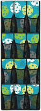 12-Pocket Storage Hanging Bag Behind the Door, Over the Door Organizer with Mesh Pockets for Shoes Essentials, Space Saving Door Organizer for Bedroom Dorm Closet, Pickleball Pattern