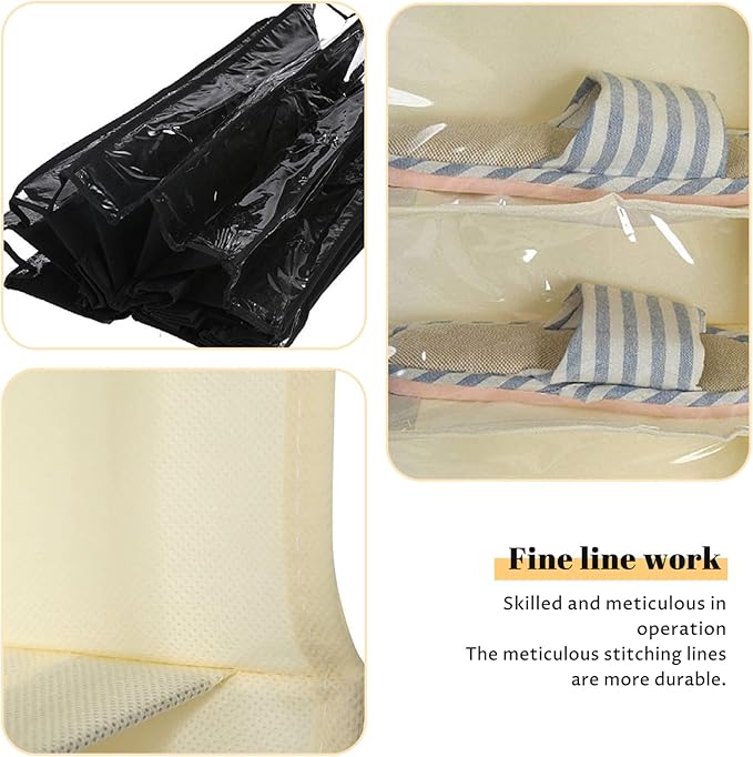 Over the Door Organizer, Extra Large Behind Door Storage of 26 Compartments, Over the Storage, Hanging Organizer for Closet, Diaper, Beige