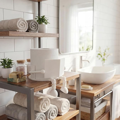 Funny Toilet Paper Holder Stand, Reading Man Toilet Paper Storage for Bathroom Decor, Creative Unique Bathroom Decorating Ideas & Fun Home Decor