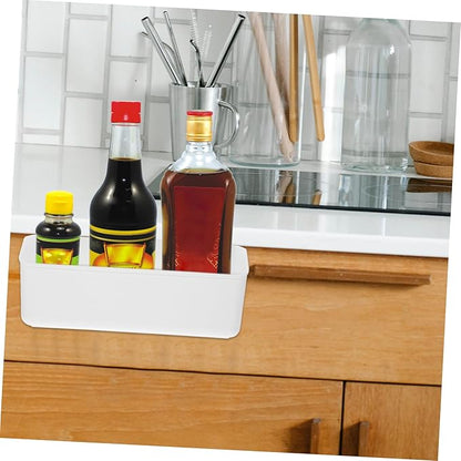 Over Cabinet Door Organizer Hanging Kitchen Spice Storage Basket Easy to Install Nail Design Space Saving Holder for Seasoning Bottles Long Basket for Kitchen