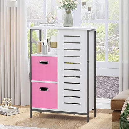 Black Fabric Cubby Storage Bins,13x13x13 Inches ,Cube Organizer Bin Foldable Storage Boxes with Dual Handles Fabric Organizer Box and collapsible Storage basket,Set of 6,Pink