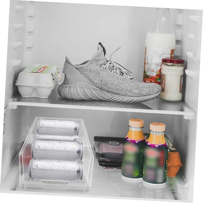 Stackable Soda Can Organizer Fridge Beverage Dispenser Bin Refrigerator Drink Rack Canned Food Storage Container