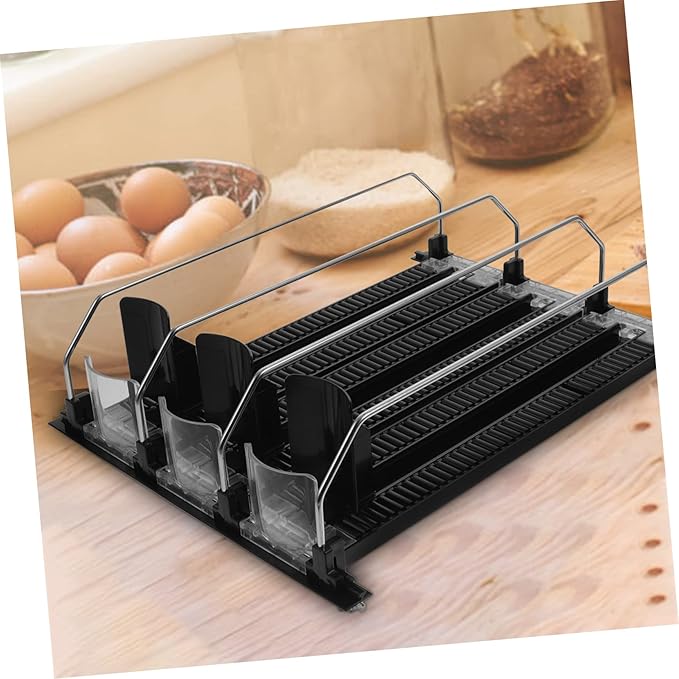 Drink Organizer for Fridge Pusher Glide Can Dispenser for Refrigerator Automatic Drink Dispenser 300-310mm Bottle Organizer