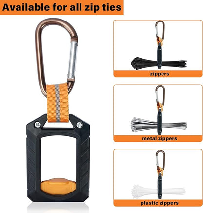 Melotough Zip Tie Holder, Reusable Zip Tie Organizer Band, Cable Tie Holder, Cable Tie Bracket for Multi-Purpose Indoor and Outdoor Use, Black, 3Pcs, ABS Plastic
