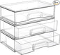 Vtopmart 12.1''W Clear Stackable Storage Drawers,3 Pack Acrylic Plastic Organizers Bins for Makeup Palettes, Cosmetics, and Beauty Supplies,Ideal for Vanity, Bathroom,Cabinet,Desk Organization