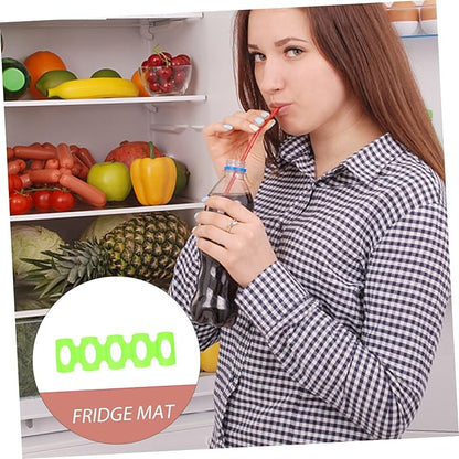 Cabilock Soda Can Dispenser for Refrigerator – Practical Silicone Beer Mat Easy Glide Pusher – Convenient Organizer for Fridge Supplies and Beverage Storage