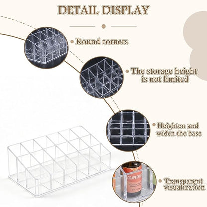 Essential Oil Holder,18 Slots Plastics Essential Oil Storage,for Bottles Perfumes and Nail Polish Shelf,Essential Oil Organizer,Makeup Storage Rack