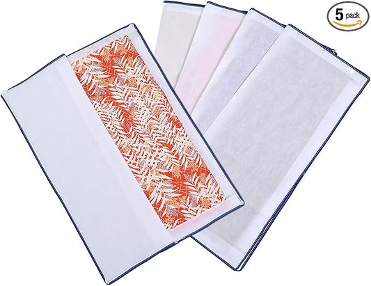 アストロ Astro 173-05 Kimono Storage Case, 3-Way Opening, Set of 5, No Window, Kimono Storage Bag, Breathable, Non-Woven Fabric, Protects Against Dust and Dirt, Yukata Storage Bag, Zipper Type