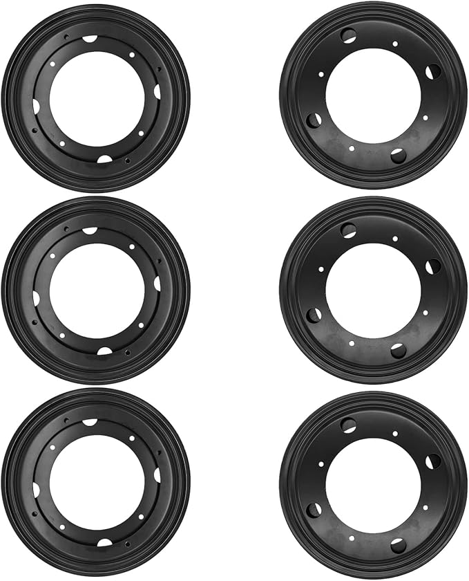 6 Packs 8'' Lazy Susan Hardware, Heavy Duty 5/16''Thick Turntable Bearing Swivel Pate for Rotating Table, Book Case, Serving Tray, Corner Shelves, Kitchen, DVD Tower, Shoe Rack, Black