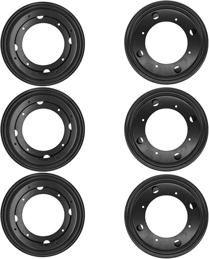 6 Packs 8'' Lazy Susan Hardware, Heavy Duty 5/16''Thick Turntable Bearing Swivel Pate for Rotating Table, Book Case, Serving Tray, Corner Shelves, Kitchen, DVD Tower, Shoe Rack, Black