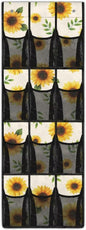 Sunflower Over the Door Organizer Bathroom Door Storage for Toiletries 4 Shelf 12 Mesh Pockets Shoe Rack for Closet Door Easy to Install Hanging Storage Bag for Apartments Dorms