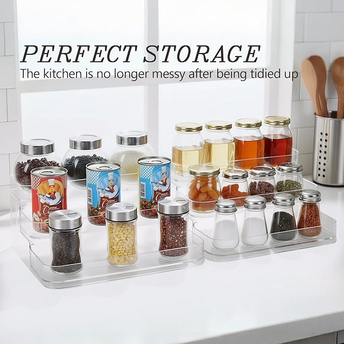 2 Pack Perfume Display Mini Perfume Organizer & Mini Scented Oils Organizer Vanity Display Case, 3 Tiers Perfume Cabinet for perfume shelf Clear Acrylic Display Case a Great Storage Helper at Home