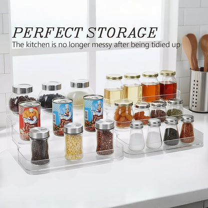 2 Pack Perfume Display Mini Perfume Organizer & Mini Scented Oils Organizer Vanity Display Case, 3 Tiers Perfume Cabinet for perfume shelf Clear Acrylic Display Case a Great Storage Helper at Home