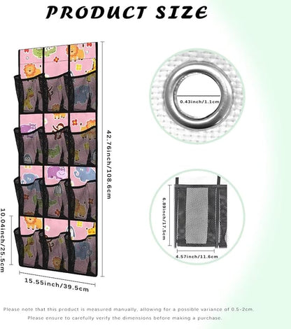 Generic Cute Animals Over The Door Shoe Organizer Hook Design Shoes Rack Storage Organizer Over The Door Can Be Easily Folded Into A Flat Shape for Easy Storage and Carrying
