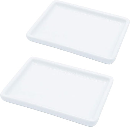 Ceramic Soap Dish for Shower 2 Pack Bar Soap Holder Palette for Watercolors Soap Tray